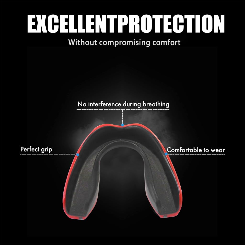 Proberos Sports Mouth Guard, Mouthguard Teeth Guard High-density Moulded Mouthguard, Professional Sports Mouthguards for Boxing, Football, MMA, and More