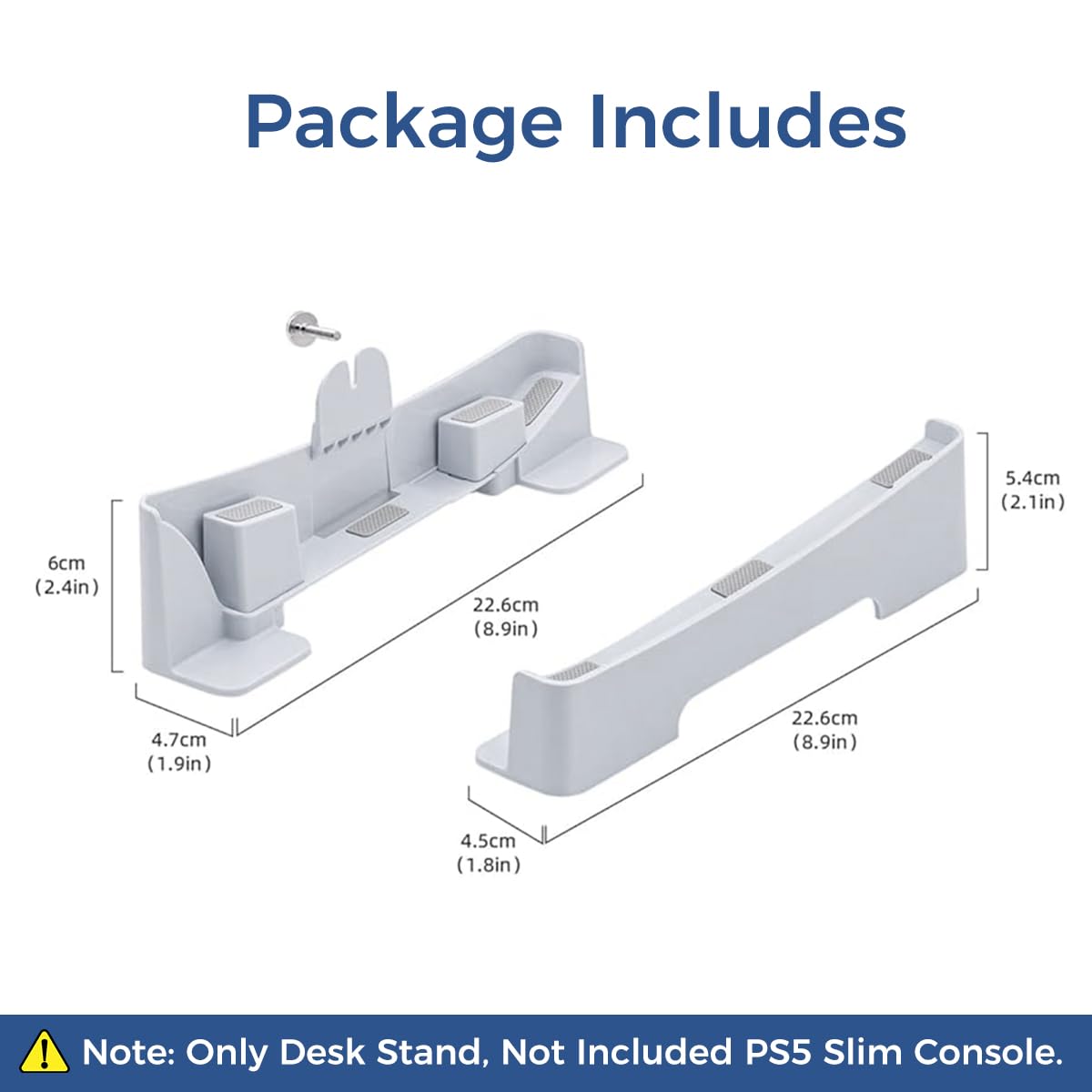 ZORBES Desk Stand for PS5 Slim Console, Horizontal Stand for PS5 Slim Console, Anti-Slip Base Stand Accessories for Playstation 5 Slim Digital & Ultra-HD Edition Console, No PS5 Slim Digital Console Included