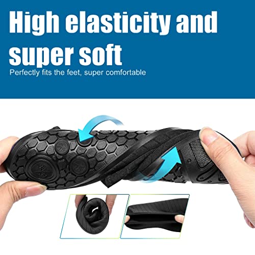 PALAY Water Shoes for Men Women Quick Dry Barefoot Beach Shoes, Outdoor Thicken Anti-slip TPR Rubber Sole Breathable Aqua Socks for Surfing Yoga Indoor Fitness (US 7-7.5 Men/8-8.5 Women)
