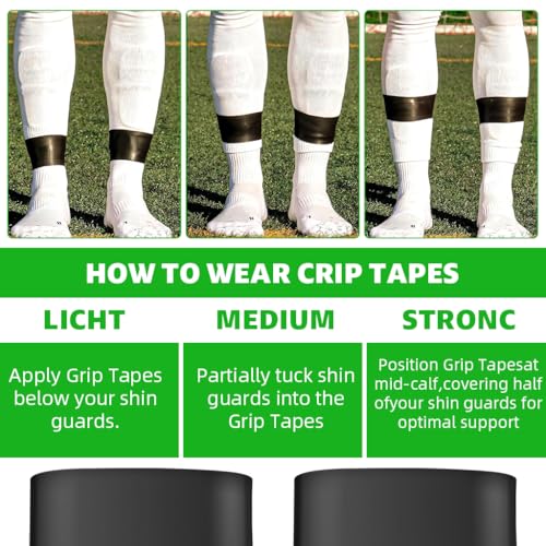 Proberos® One Pair Silicone Shin Guard Straps Ankle Support Bands Anti-Slip Fixer for Training Stretchy 60mm Diameter Sport Multi Use Loop Teens Kids Size S 3PCS