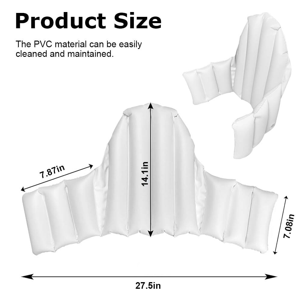 SNOWIE SOFT Inflatable Lumbar Support for Chair PVC Cushion Pad Seating Chair PVC Inflatable Cushion Support Lower Back Pain-Relief Inflatable Lumbar Support High Chair Accessories