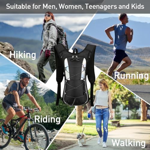 GUSTAVE Ultra Lightweight Waterproof Hydration Bag for Bikers - Slim Trail Running & Riding Backpack with Reflective Straps for Hiking, Marathon, and Outdoor Adventures