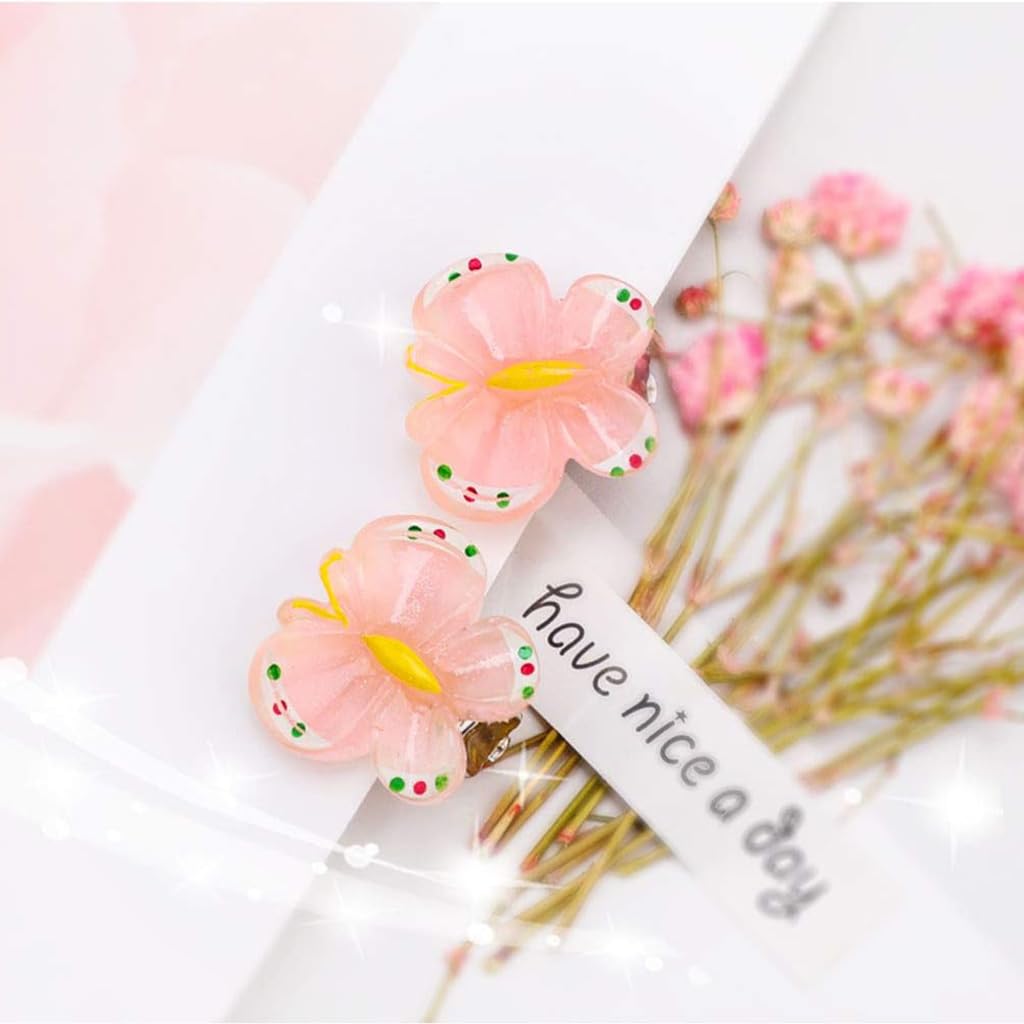 SANNIDHI 16 Pairs Cute Earrings for Girls Stylish Clip-on Pretend Princess Play Earrings Set, No Pierced Cartoon Earrings for Girls Kids Jewelry Gift