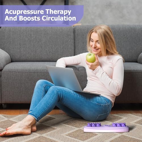 HANNEA® Foot Massager Roller Plantar for Pain Relief and Deep Relaxation Stress Relief for Women Men Purple 2PCS