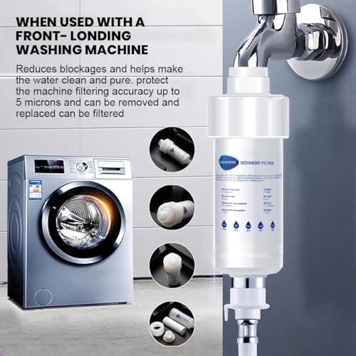 Serplex® Washing Machine Water Filter Cartridge with 3 Replacement Tap Accessories Science for Kitchen Bathroom Toilet System 3PCS