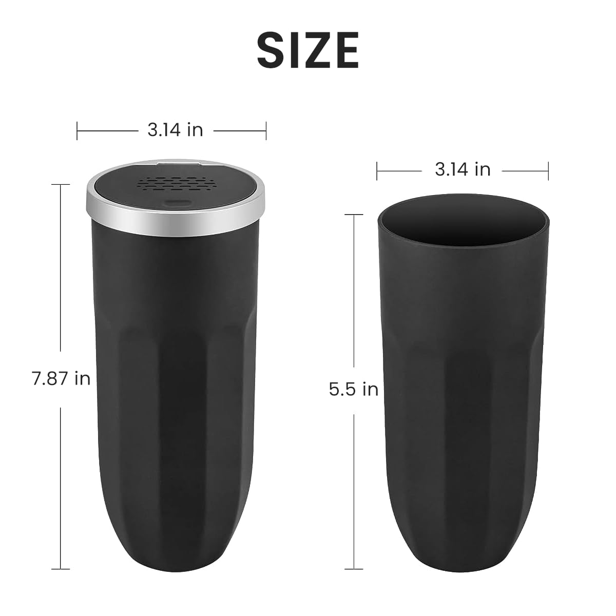 STHIRA Deodorization Car Dustbin/Trash Bin with Lid, Convenient Garbage Bin with Aromatherapy Tablets, Leakingproof ABS Car Ash Bin, Portable Dustbin for Car, Home, Office, Travel