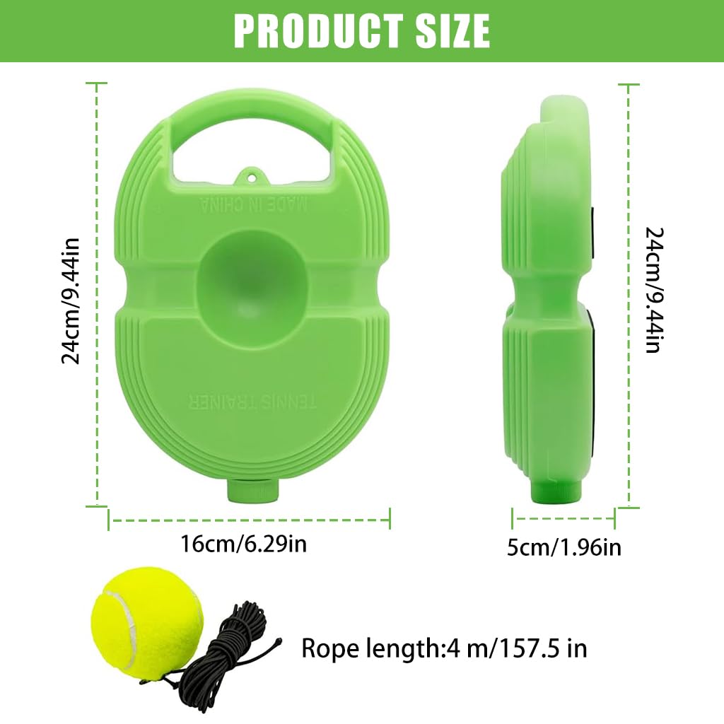 Proberos Tennis Trainer Device with Rebound Tennis Ball 3 Stringed Tennis Balls Tennis Trainer Starters Solo Training Tennis Training Device Outdoor Sport Tennis Training Kit for Teens, Adults