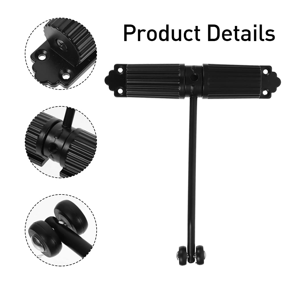 HASTHIP Zinc Alloy Door Closer, Automatic Safety Spring Door Closer, Adjustable Closing Door Hinge, Quiet Door Closer for Wooden Door, Metal Door, Security Door, Weight Up to 60 Kgs (Black)