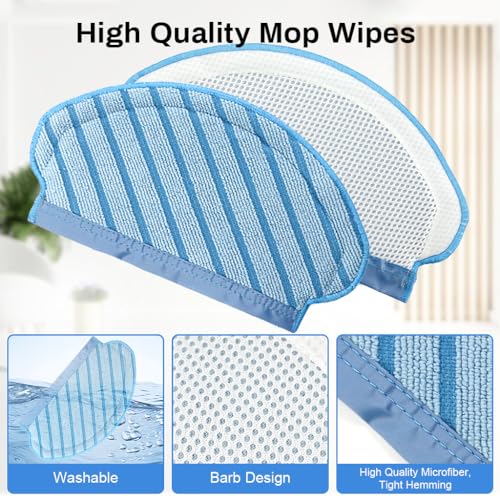 HASTHIP® Filter Brush Mop Cloth Set for Ecovacs Deebot Ozmo 920 950 T5 N5 N8 Max Power Vacuum Replacement Accessories 2PCS