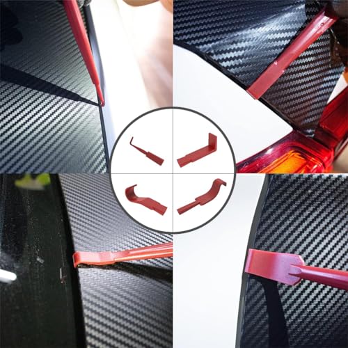 STHIRA® Car Window Film Tint Tool Kit Vinyl Wraps Application Removal with 2 Pairs Gloves Felt Squeegee Scraper Edge Trimmer Retractable Cutter for Car Wrap Window Tint 3 PCS