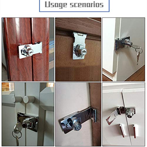 HASTHIP 1PC Door Lock Hasp Latch, 5 Inch 304 Steel Safety Packlock Clasp Hasp Door Latches, Extra Thick Door Gate Lock Hasp with Screws Brushed Finish