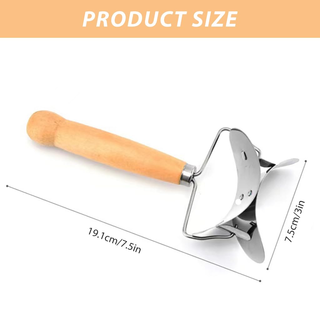 HASTHIP Stainless Steel Rolling Pastry Cutter Dumpling Wrapper Circle Roller Ravioli Skin Dough Cutter Maker Cookie Cutter