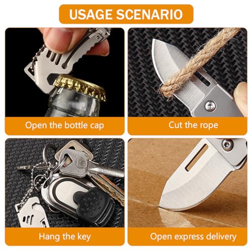 Optifit® 4PCS Box Cutters with Chain Loop Stainless Steel