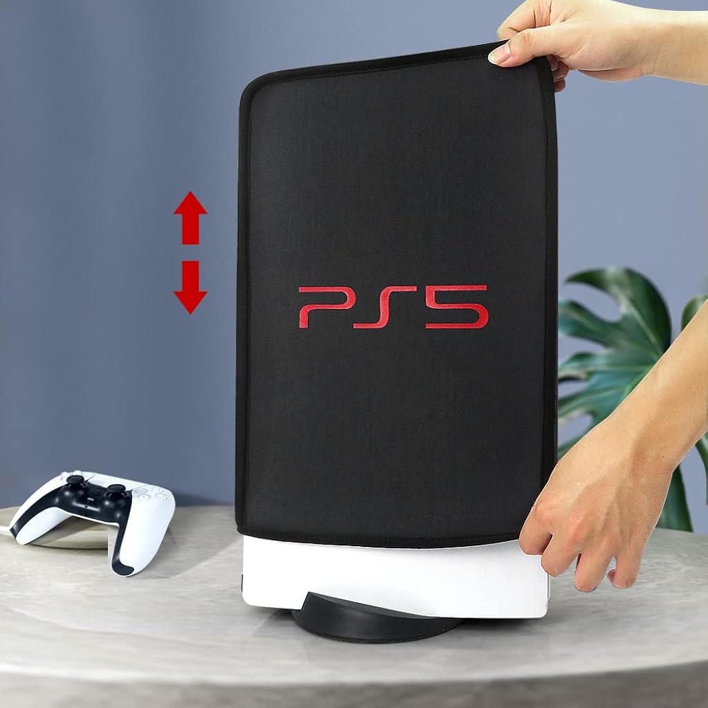 ZORBES Dust Cover for SONY PS5 Console, Dust Proof Cover Protective Case Anti Scratch Waterproof Case for Sony PlayStation 5 Game Console Cover Sleeve for PS5 Accessories Digital Edition&Disc Edition