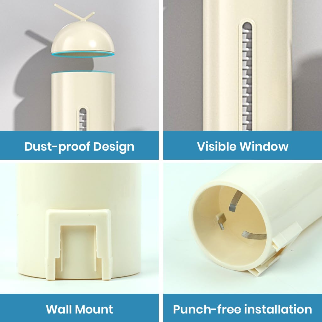 HASTHIP Cup Dispenser for Water Cooler Self-adhesive Wall Mounted Disposable Cup Organizer Paper Cup Dispenser for 30-40 Standard Cups Fashion Cup Dispenser Besides Water Dispenser
