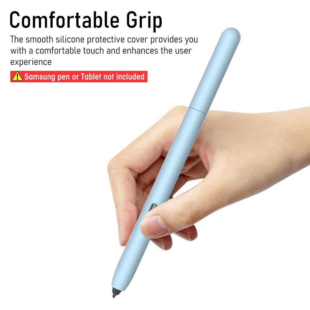 ZORBES Silicone Sleeve Case for Samsung Galaxy Tab S7 S Pen, Non-Slip Smooth Silicone Cover Protective Cover for Galaxy Tab S7/S7+ S Pen, Samsung Galaxy Tab S8/S8+ Ultra Pen
