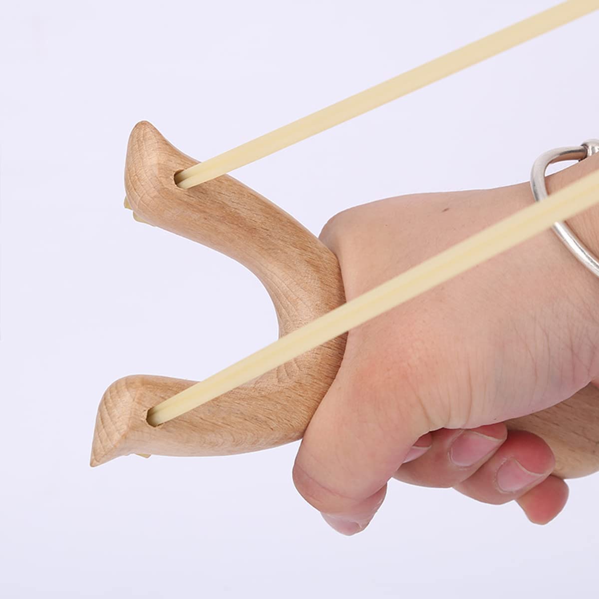 Proberos Slingshot Toy for Kids, Wooden Outdoor Catapult for Outdoor Games and Activities, Learning Sling Shot