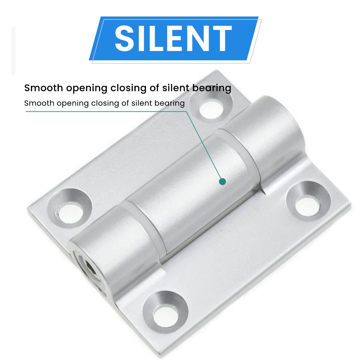 HASTHIP Door Hinges for Interior Door, 6.5 * 5.5cm Heavy Duty Spring Hinges for Interior and Exterior Doors, Black (Not Include Crews)