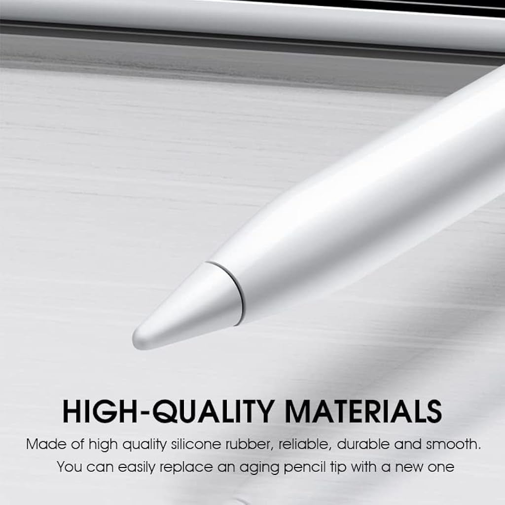 ZORBES 4 Pack Replacement Tips for Apple Pencil 1st Gen & 2nd Gen, iPad Pro Pencil- White
