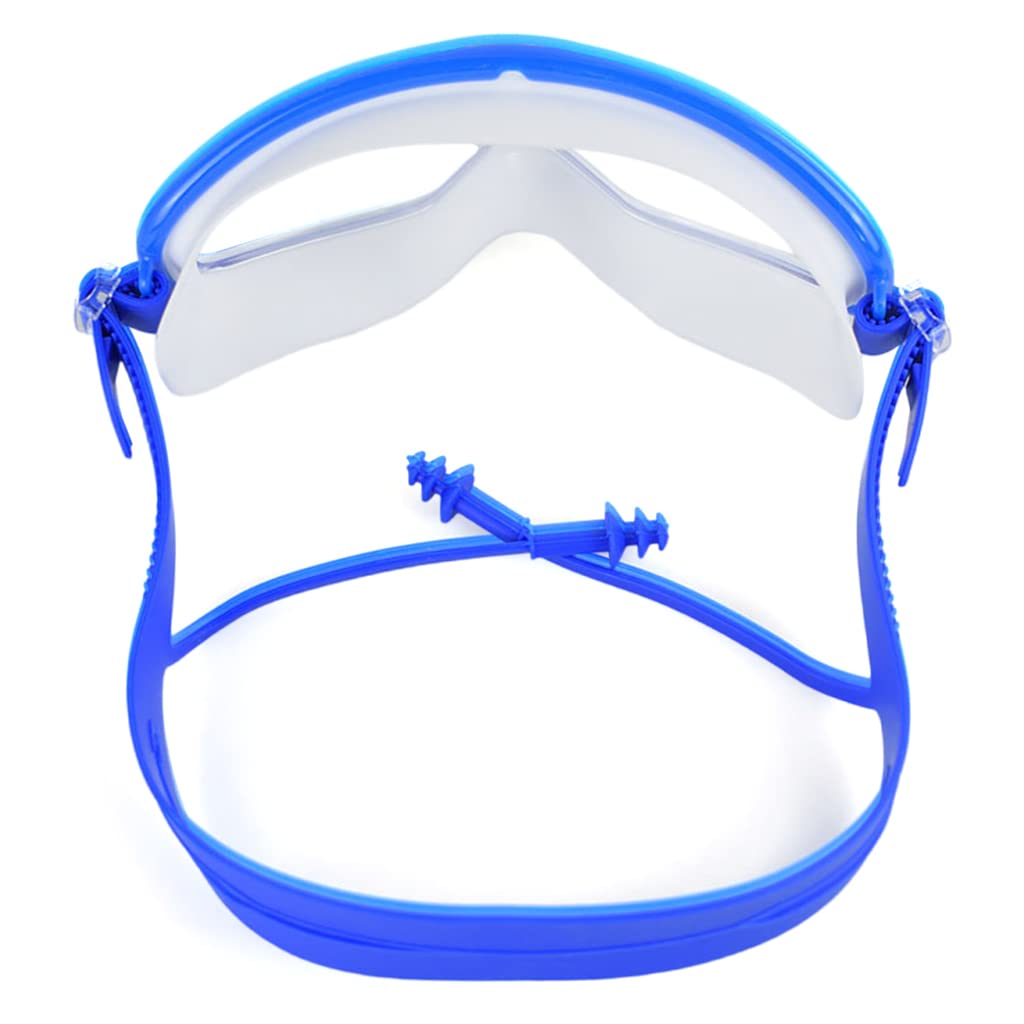 Proberos Swimming Goggles for Kids with Ear Plugs, Big Frame Leakproof Swimming Goggles for Children Kids, Professional Swim Goggles with Anti Fog and UV Protection for Boys Girls for Age 2-16(Blue)