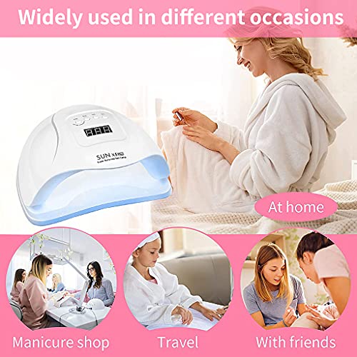 MAYCREATE 150W UV Lamp for Nail Art Manicure Professional Intelligent 36 LED Automatic Sensor Nail Polish Dryer Machine With 4 Timer, Pedicure Tool Fingernail and Toenail