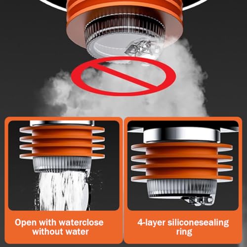 HASTHIP® Washing Machine Drainage Adaptor Plastic Triple Inlet Floor Drain Connector with Anti-Odor Gravity-Control Valve Multi Interchangeable Adapters Anti Clogging Pests for Kitchen Sink 3PCS