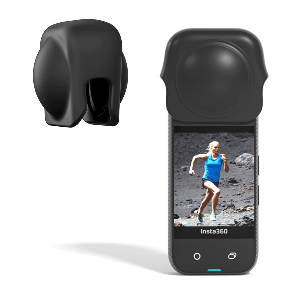 ZORBES Insta360 X3 Camera Lens Cap, Silicone Lens Cover for Insta360 X3 Camera, Lens Protector Dust Proof Anti-Scratch Protective Cover for Insta360 X3 Sports Action Camera