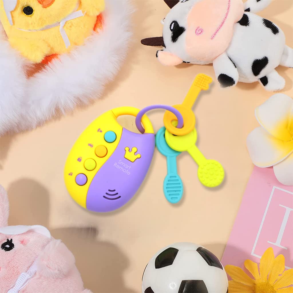 PATPAT Musical Smart Remote Key Toys for Baby, Fake Car Toy Keys with Sound and Lights, Fun and Educational Key Toys, Built-in 12 Melodies Soothing Music, Early Educational Toy for Children