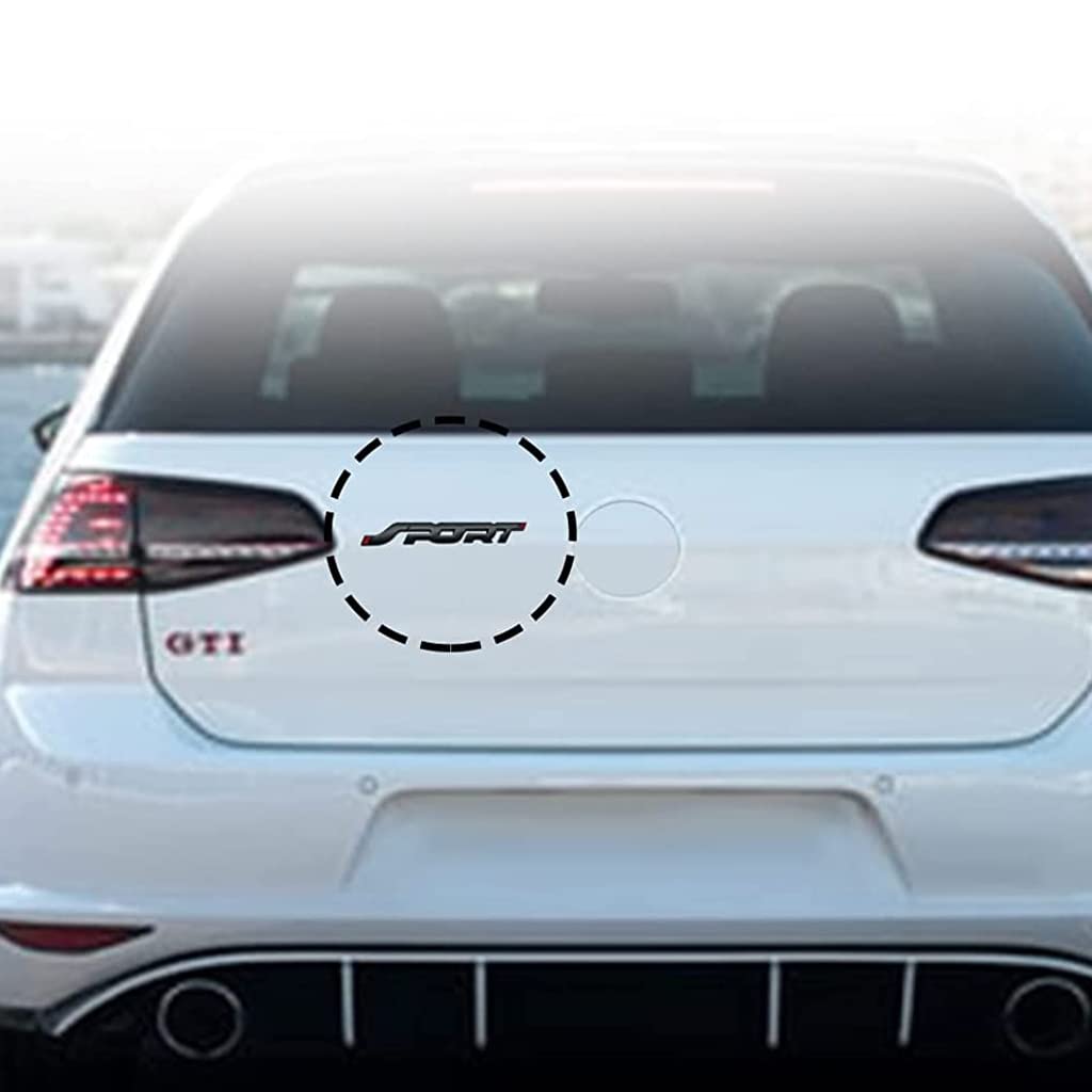 STHIRA 2pcs 3D Car Sticker Metal Car Sticker Black Sport Logo Metal Sticker for Car, Modification Car Waterproof Sticker Car Decor Sticker for Car Door, Door Handle, Car Tail