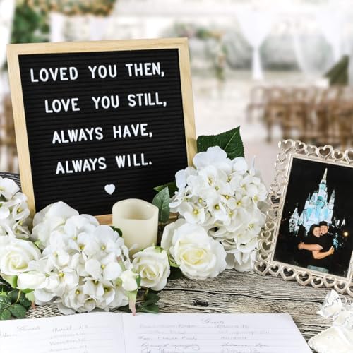 OFIFO® Double Sided Felt Letter Board with 889 Pre-Cut White Plastic Letters 10 x 10 Home Decor Memo for Sign Announcement Wall Changeable 2 PCS