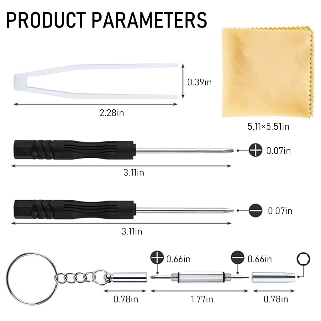 HASTHIP 528pcs Spectacles Glasses Repair Tool Kit Eyeglass Repair Kit with 500 Pcs Spectacles Repair Screws, 20pcs Silicone Nose Pads, Mini Screwdriver, Screws Nuts, Tweezer, Glasses Cloth