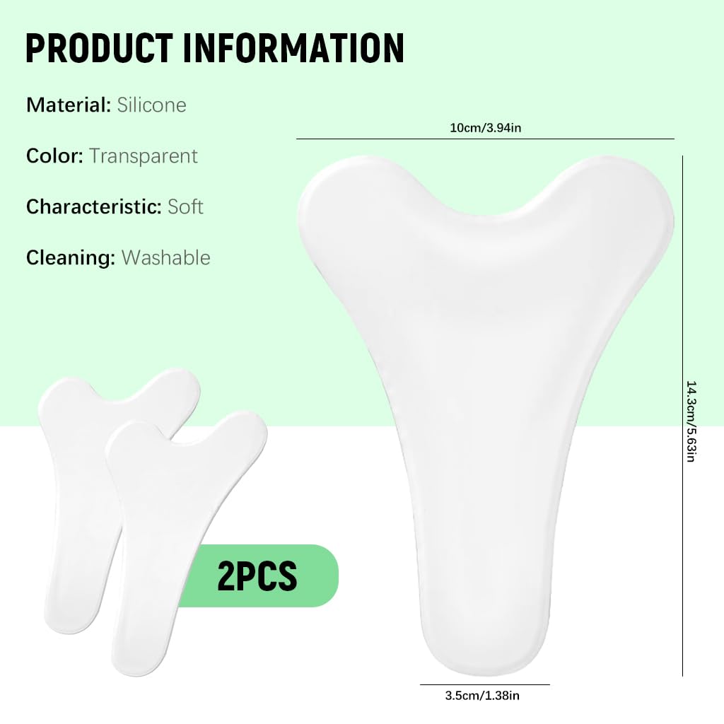 PATPAT 2Pcs Camel Toe Concealers Bikini Modesty Pads for Women Non-slip Y-Shape Modesty Patch Camel Toe Concealers Reuseablea Soft Silicone Modesty Pads for for Swim Suit, Bikini