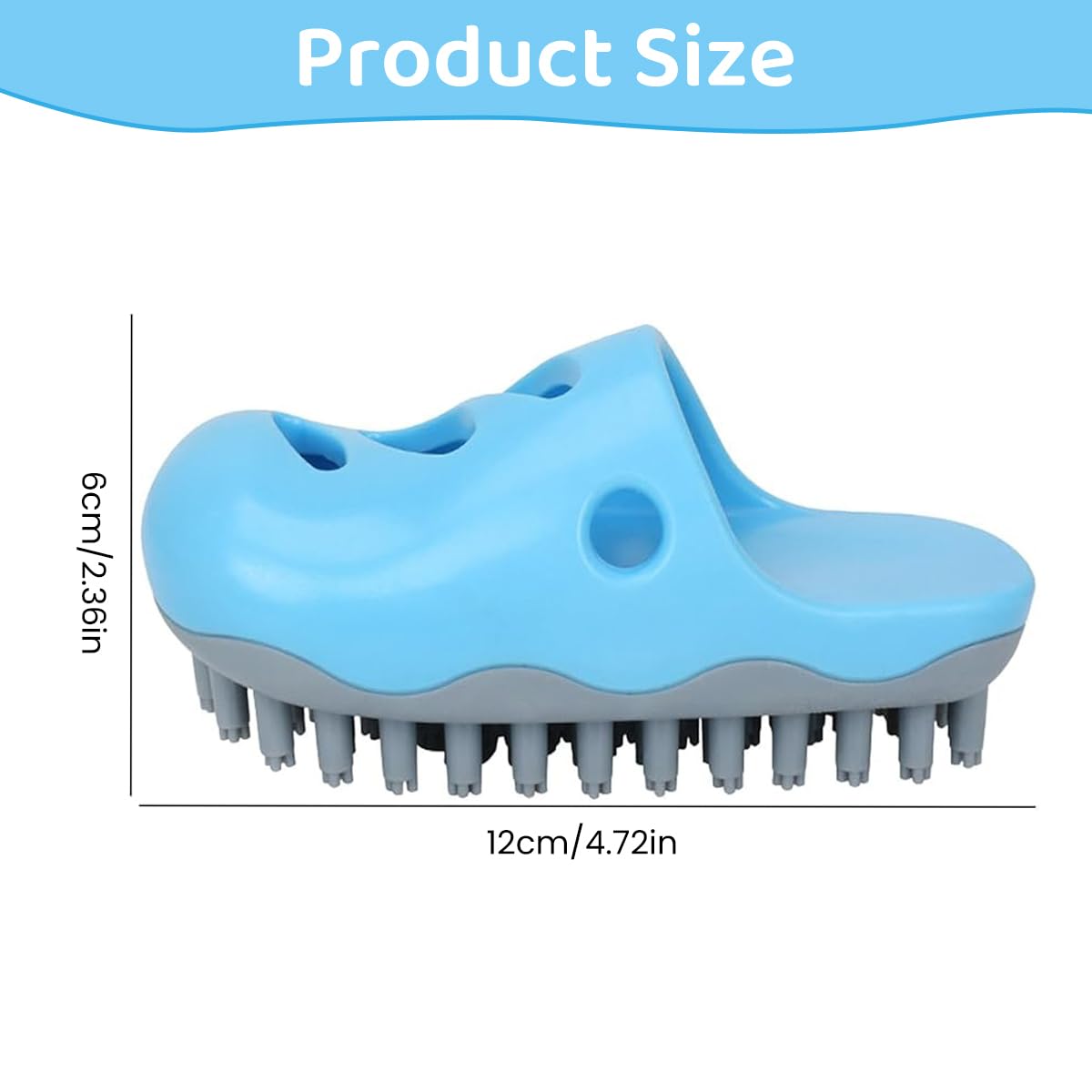 Qpets Pet Bathing Brush Dog Bathing Brush Dog Massage Brush Pet Hair Brush Creative Slipper Dog Toy Dog Grooming Brush
