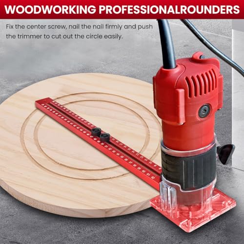 Serplex® 4 in 1 Router Milling Groove Bracket Aluminum Alloy Circle Cutting Jig Multifunctional Cabinet Hardware Guide Adjustable Tool for Woodworking 3 PCS