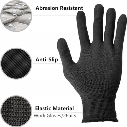 STHIRA® Car Window Film Tint Tool Kit Vinyl Wraps Application Removal with 2 Pairs Gloves Felt Squeegee Scraper Edge Trimmer Retractable Cutter for Car Wrap Window Tint 3 PCS