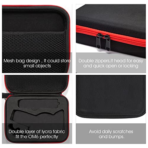 ZORBES® Storage Bag for DJI Osmo Mobile 6 Hard Shell Nylon Portable Case Phone Stabilizer Carrying for Om6 Smartphone Gimbal Accessories Only Not Include Product Black 2 PCS