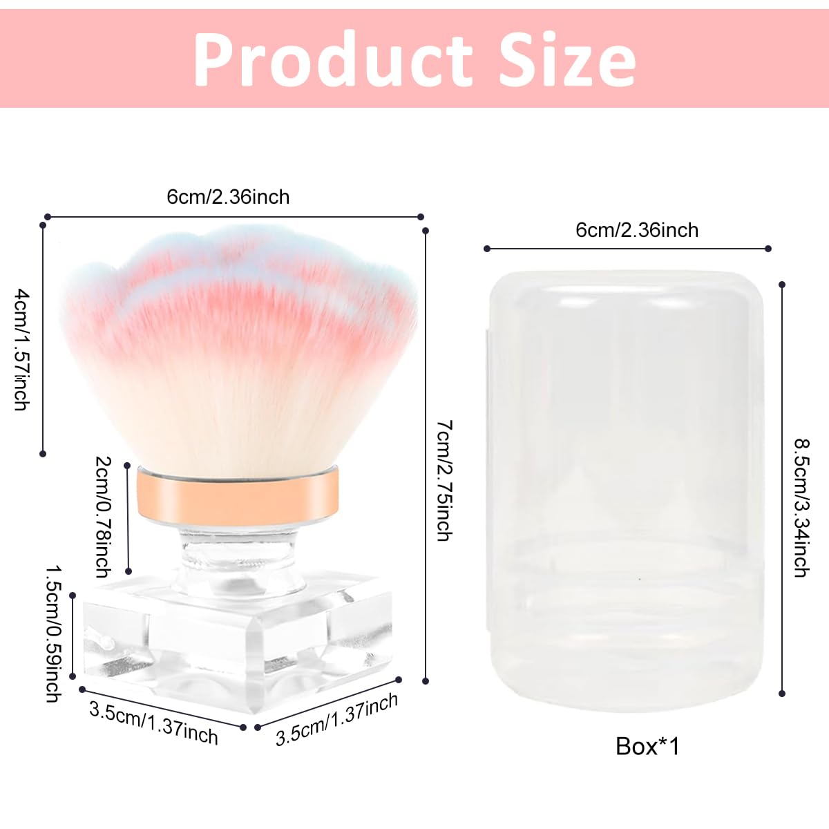 MAYCREATE Nail Art Dust Brush Nail Polishing Dust Bush Soft Nail Cleaning Brush Nail Brush Nail Art Manicure Tools Nail Dust Cleaner Manicure Brush Clean Up Tools