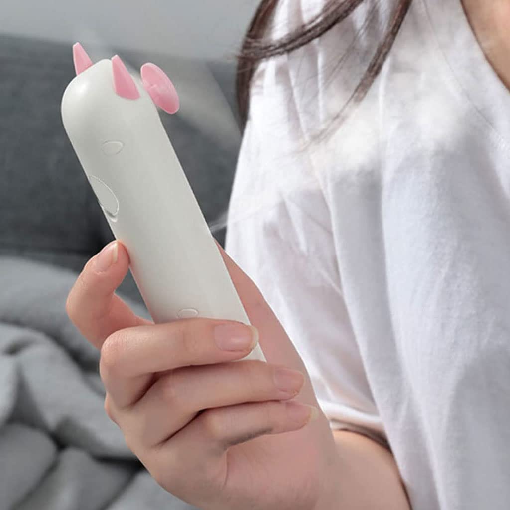 MAYCREATE Mini Facial Nano Mist Spray Mister with USB Fan, 2 in 1 Handheld Face Mist Sprayer for Milk Toner Sanitizer, Portable Skin Moisturizing Sprayer for Travel, Desk, Camping