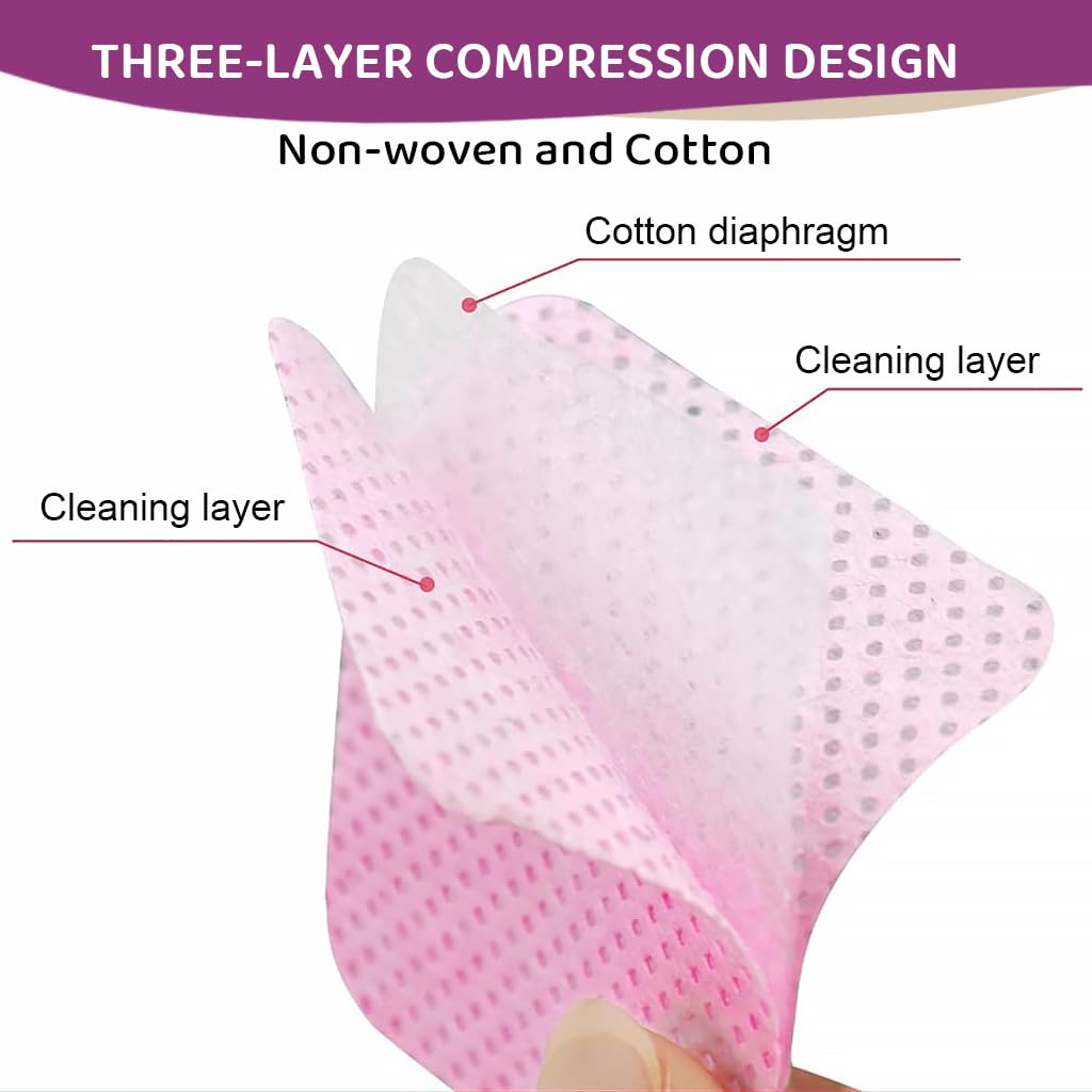 MAYCREATE 1000pcs Lint Free Nail Wipes Non-Woven Soft Nail Polish Remover Wipes Tweezer Makeup Tools Cleaning Wipes Super Absorbent Nail Wipes for Fingernail Polish Remover