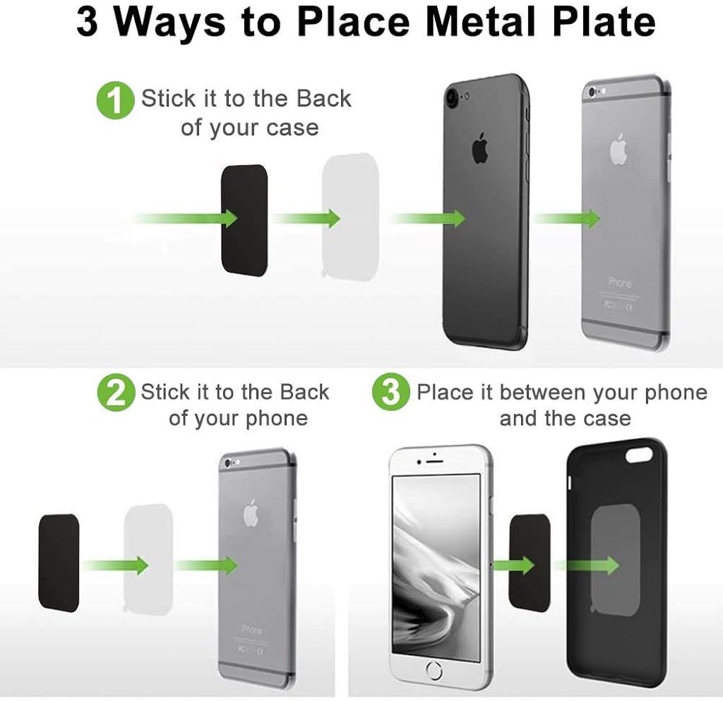 STHIRA® 24PCS Universal Metal Plate with Adhesive for Magnetic Car Mount Cell Phone Holder