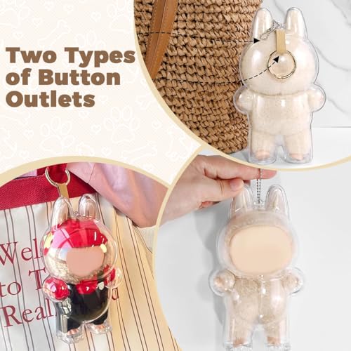 FANCYKU® Protective Cover for Plush Figure Doll Storage Transparent PVC Display Case 17cm Art Toys Accessories Dust-Proof for Dolls Not Doll 2PCS