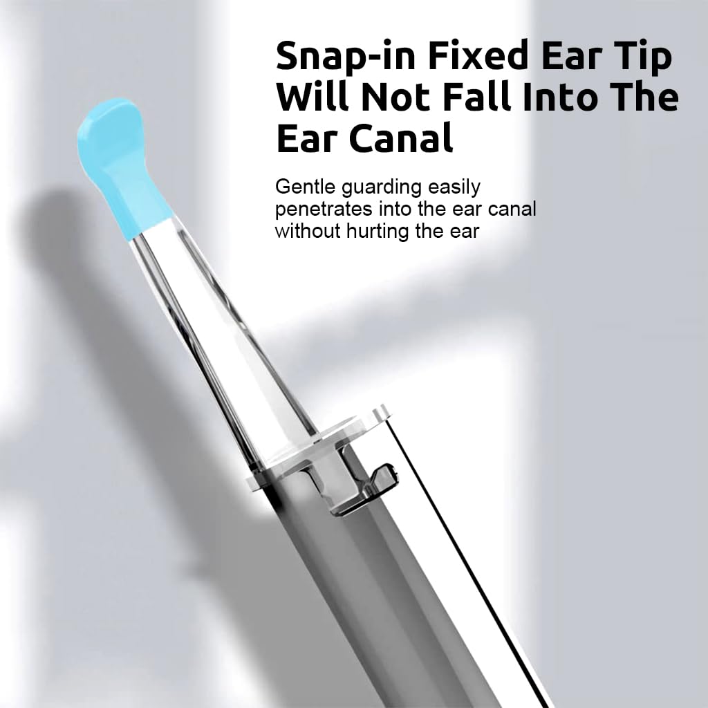 HANNEA Ear Wax Removal Tool with HD Camera, APP HD Real Time Image Display, LED Wifi Ear Wax Cleaner with 5 Silicone Scoop Tips & Ear Wax Removal Tool Kit, Comaptible for iOS & Android System