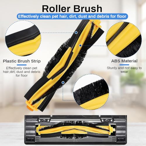 HASTHIP® Filter Brush Mop Cloth Set for Ecovacs Deebot Ozmo 920 950 T5 N5 N8 Max Power Vacuum Replacement Accessories 2PCS