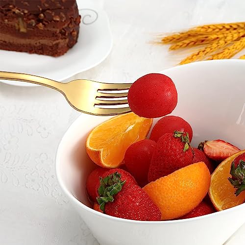 HASTHIP 16 Pcs Cutlery Set, Knives, Dinning Spoon and Fork, Food Grade Stainless Steel Flatware Cutlery Set for Home, Kitchen and Restaurant, Mirror Polished, Dishwasher Safe (Gold)