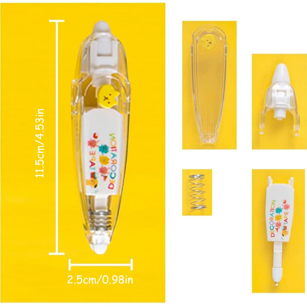 HASTHIP 4Pcs Correction Tape, Cute Cartoon Decorative Tape Scrapbooking Supplies, Decorative Edging Tape, Correction Tape for Journal Supplies Scrapbook, Crafts and Arts Projects