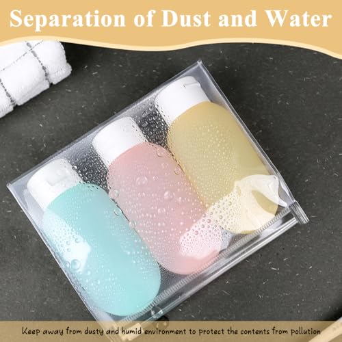 MAYCREATE® Travel Bottles for Toiletries 3pcs Set, 60ml Travel Toiletry Bottles, Small Bottles for Travel, Refillable Leakproof Squeeze Bottles Travel Containers with Lids for Shampoo Lotion, BPA-Free 9 PCS