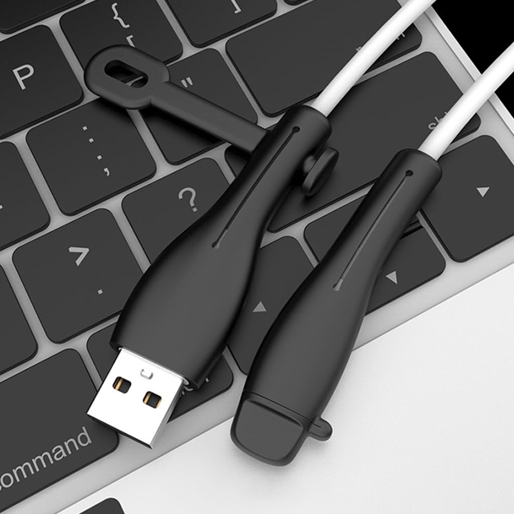 Verilux 2 Pack Silicone Charger Cable Protector, Safety Cover for Apple AtoL 5W and CtoL 20W PD Charging Cables, Cord Sleeve Charging Cable Connector Protective Cover, Mobile Accessories and Gadgets