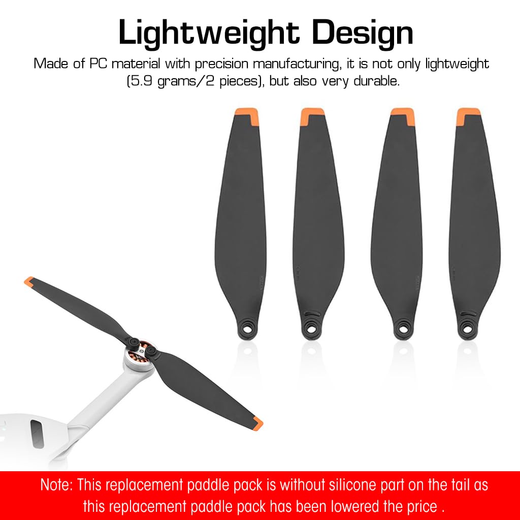 ZORBES Dji Mini 3 Pro Propeller, 8Pcs Dji Mini 3 Propeller Blades Replacement, Ultral Lightweight Silent Flight Propeller Set With Screwdriver 12 Screws, Low Noise Replacement Drone Wings