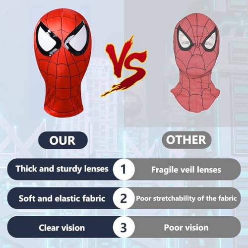 GUSTAVE® Down Spiderman Costume For Kids Boys 3D Prints Spider Man Set Breathable Super Hero Bodysuit For 3-7 Years Girls Gift Party Halloween Christmas Multicolor 2 PCS