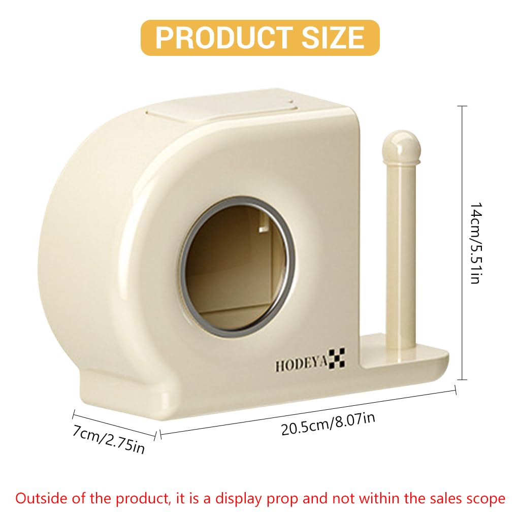 HASTHIP Kitchen Organizer for Elastic Plastic Food Covers & Kitchen Paper Towel Wall Mounting 2 in 1 Plastic Wrap Food Covers Dispenser with Paper Roll Holder